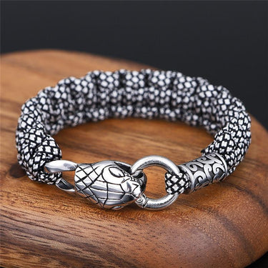 Stainless Steel SNAKE Head ' LIFE FORCE' Bracelet